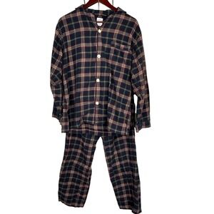Brooks Brothers Men's Pajama Set Plaid Flannel Sleepwear Size S